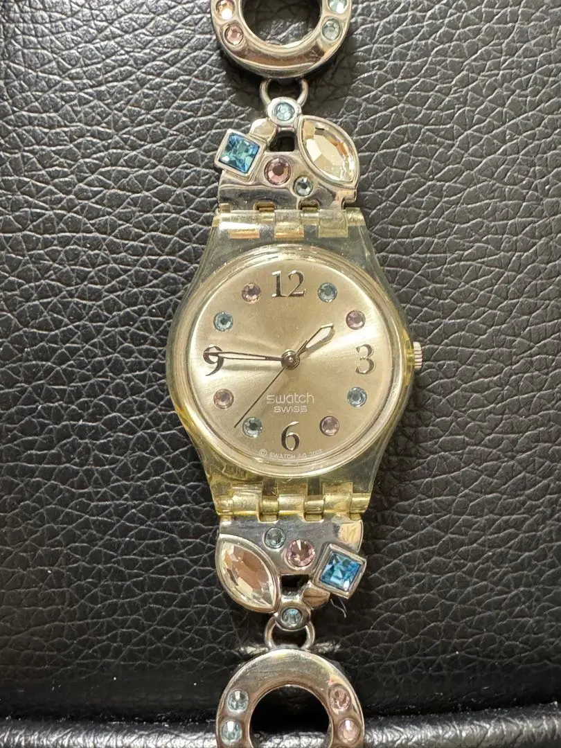 Thumbnail of Swatch women's wristwatch, quartz, with embellishments