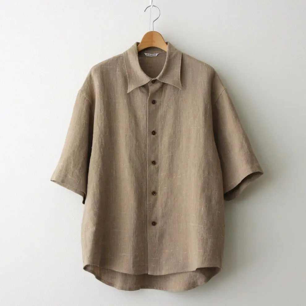 2025年最新】LINEN silk tweed half sleeved shirtの人気