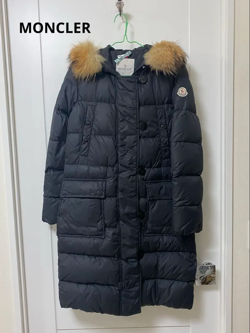 訳あり美品 モンクレール メリン ロングダウン ダウン XS サイズ00