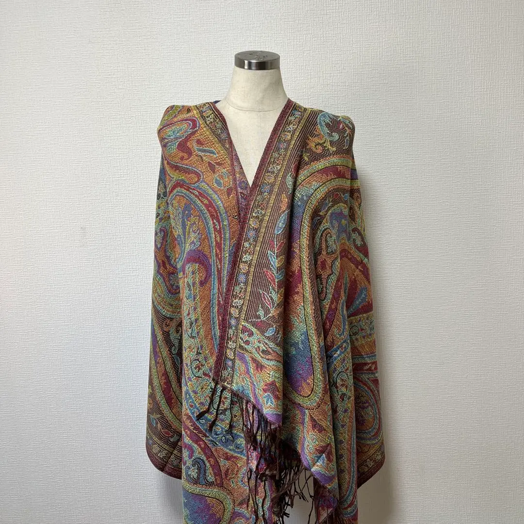 民族風 羊絨圍巾 披肩 圍巾 和服披肩 的縮圖