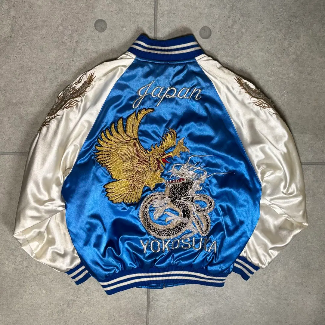 Thumbnail of Sukajan Souvenir Jacket 90s Satin Toyo Full Embroidery Eagle Dragon Yokosuka