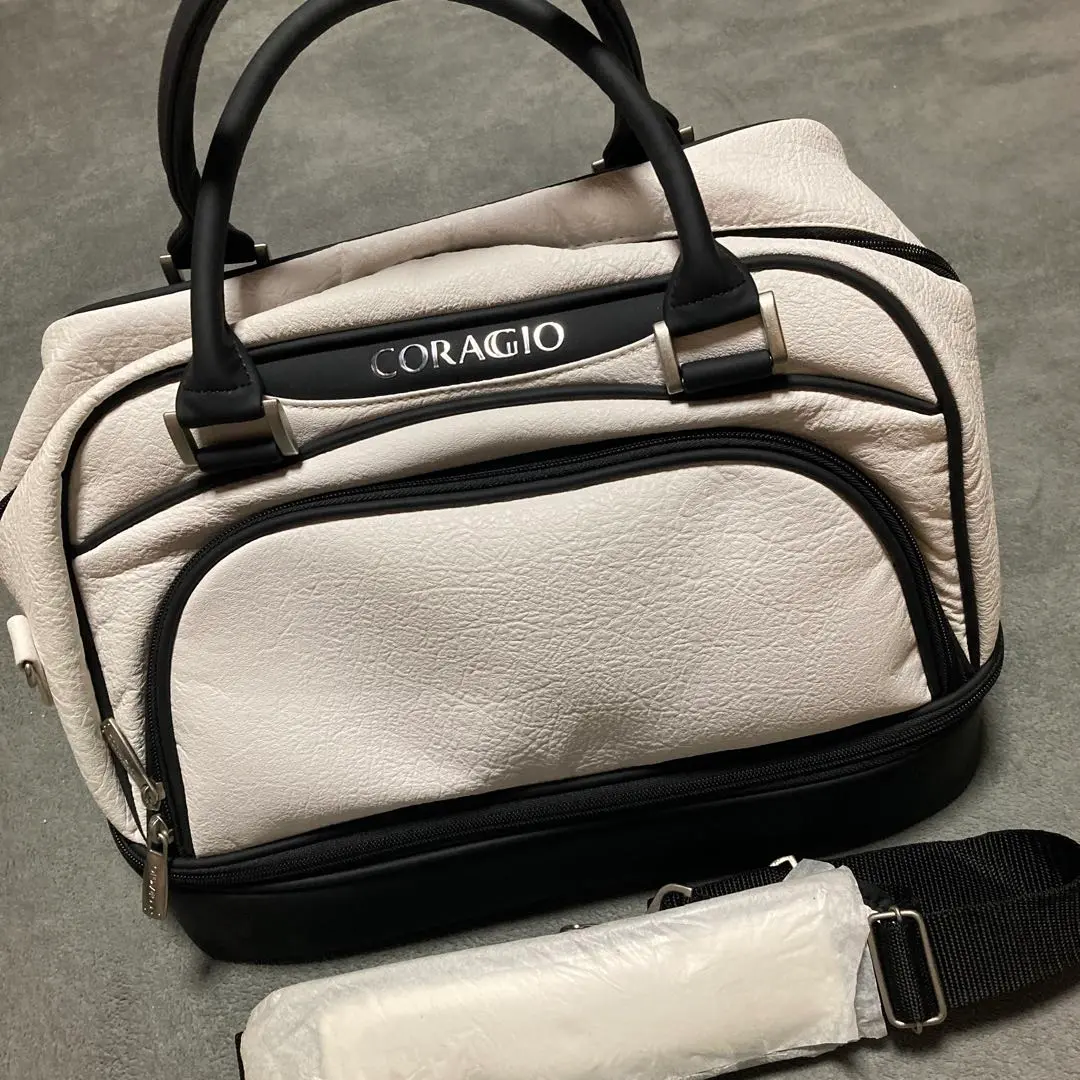 キャディバッグ　CORAGIO コラッジオ CORAGIO キャディバッグ 白 ホワイト レッド ゴルフ