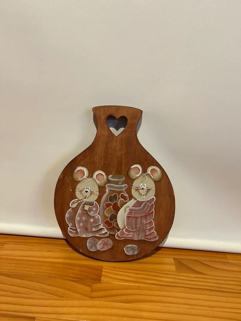 Thumbnail of Wooden Mouse Painting Wall Hanging Plate