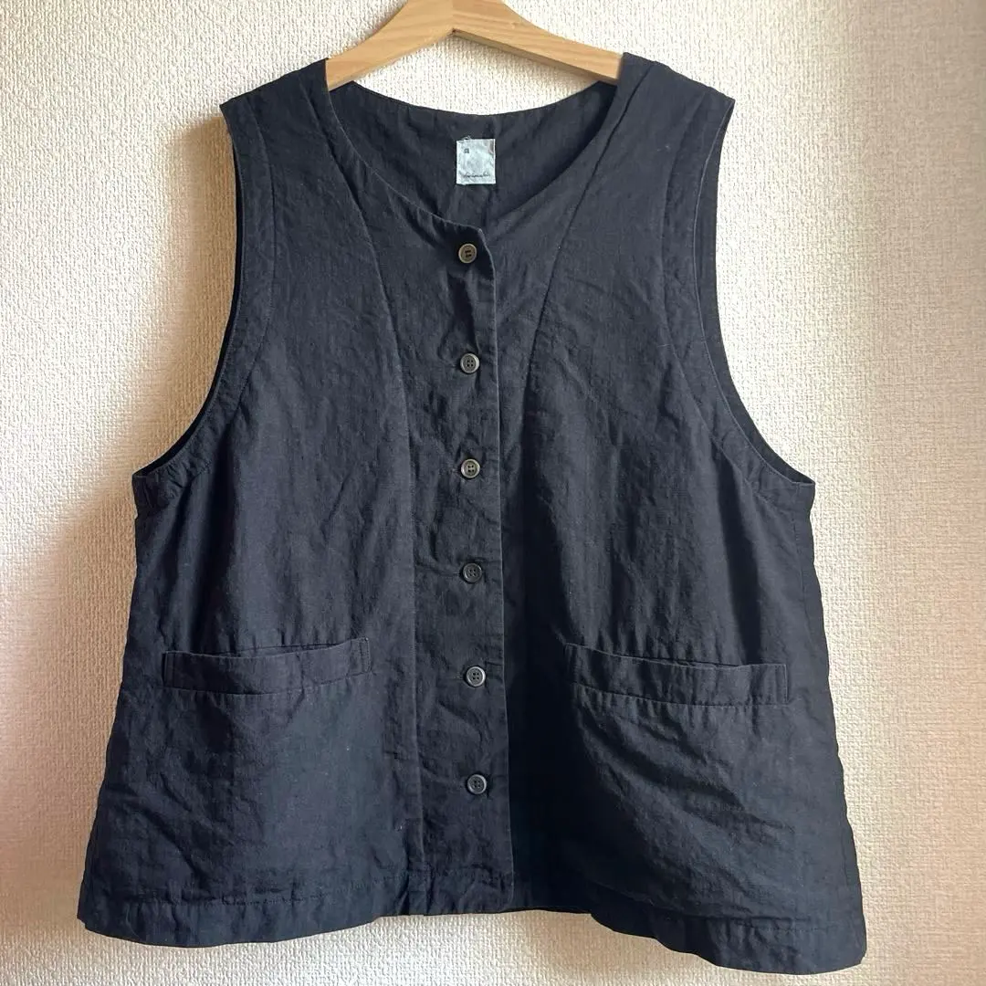 Thumbnail of Kozorasou KOZORASOU Vest Gilet Kira Black Linen Silk Sparkle