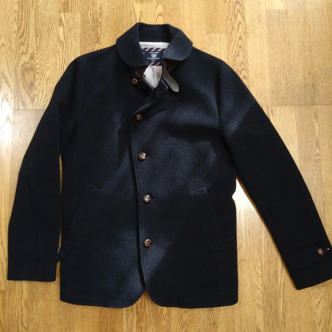 Thumbnail of 【Excellent Condition】COMME CA COMMUNE Melton Stand Collar Coat Navy M