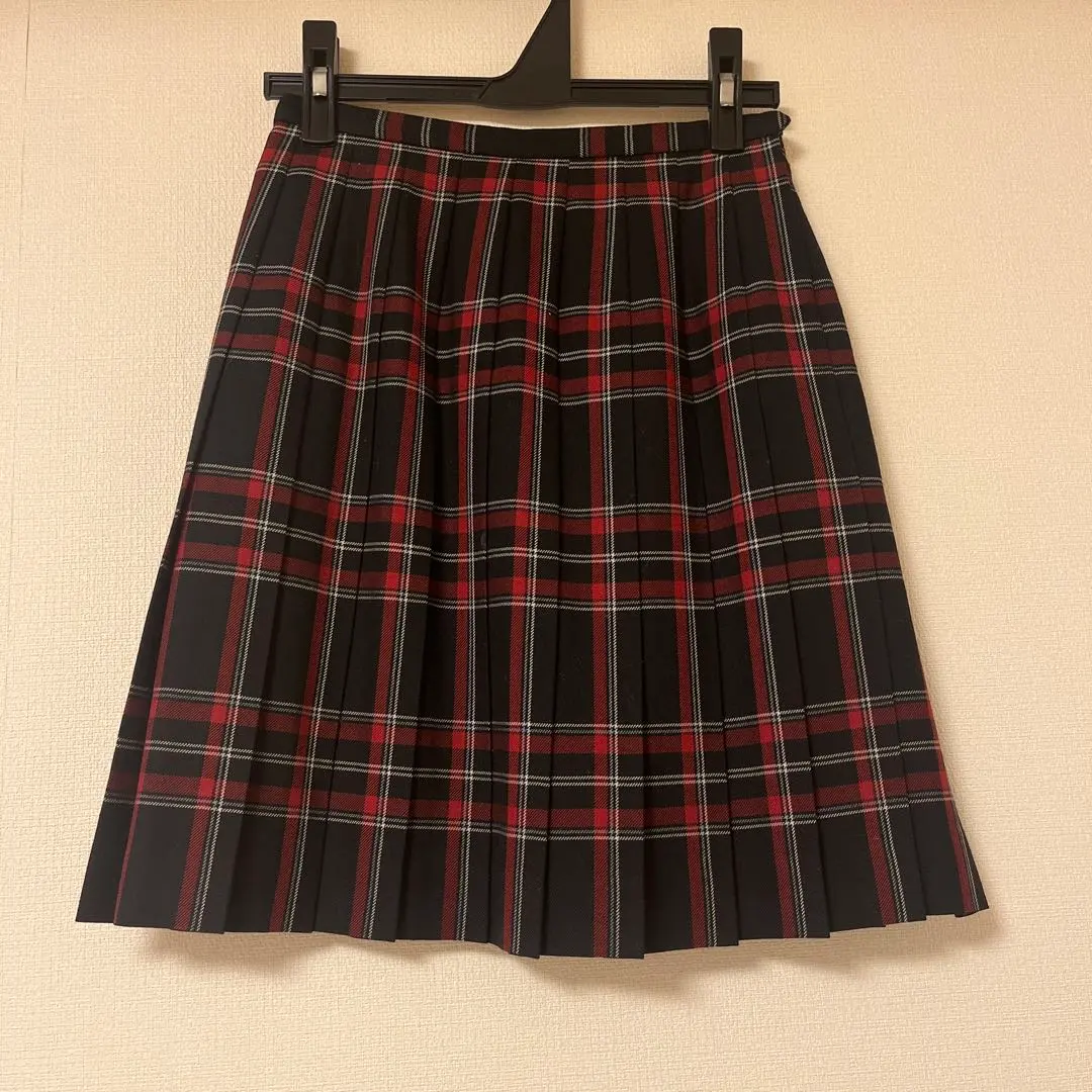 Thumbnail of Final Price Reduction: EAST BOY East Boy Red and Black Check Pleated Skirt, Size 7