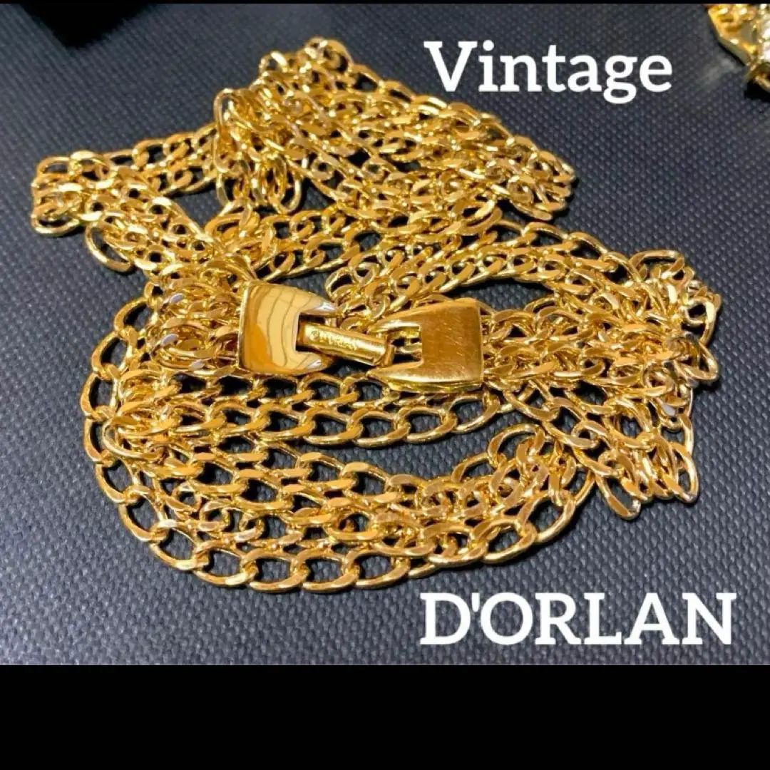 ヴィンテージ  D'ORLAN ドーラン パール　ゴールド　ブローチ D'ORLANドーラン バレリーナ ラインストーン ブローチ