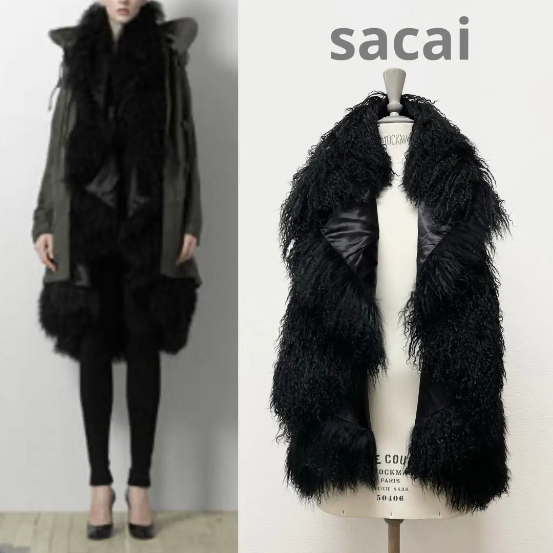【再お値下げ】sacai ファー付き ウールコート 定価189,000円 2025年最新】sacai 毛皮・ファーコートの人気アイテム - メルカリ
