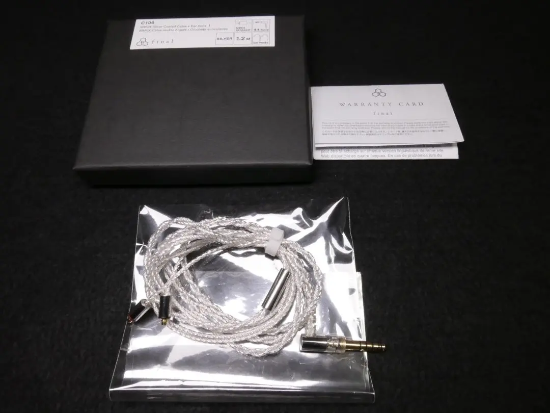 final A8000＋C106 MMCX 純正シルバーコートケーブル4.4mm Amazon | final C106シルバーコードケーブル・高純度OFC・高伝送
