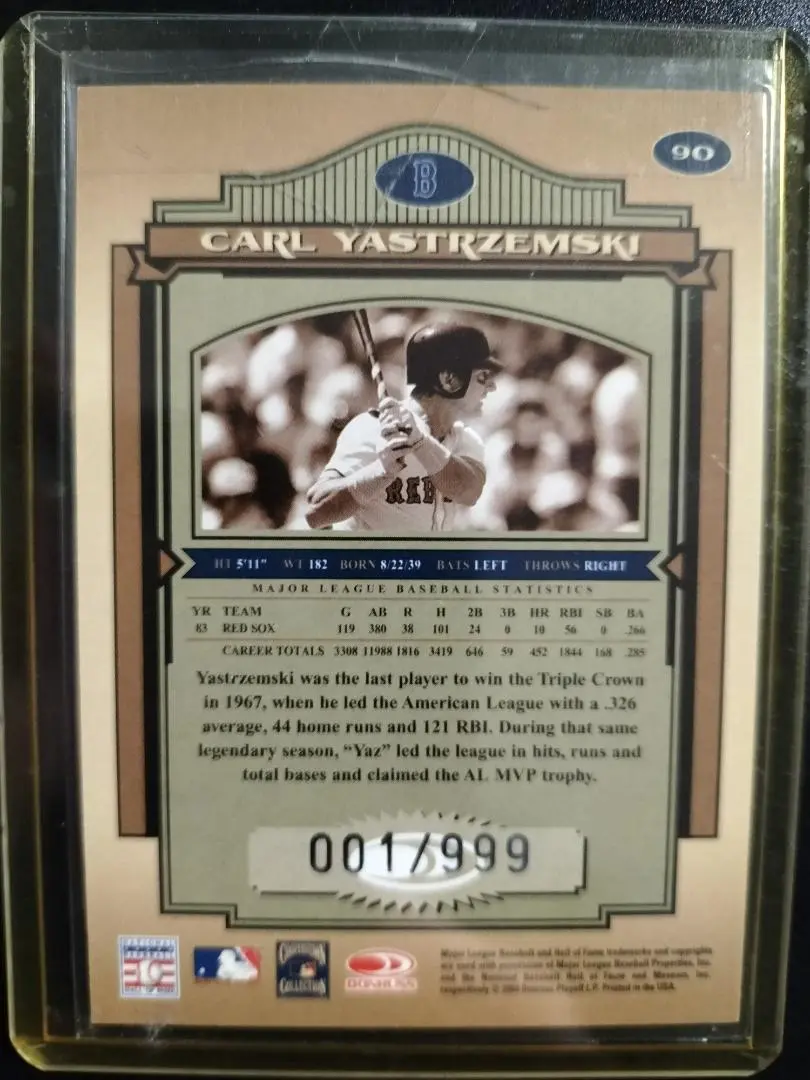 カールヤストレムスキー 1997 直筆サインカード レッドソックス カールヤストレムスキー 1997 直筆サインカード レッドソックス