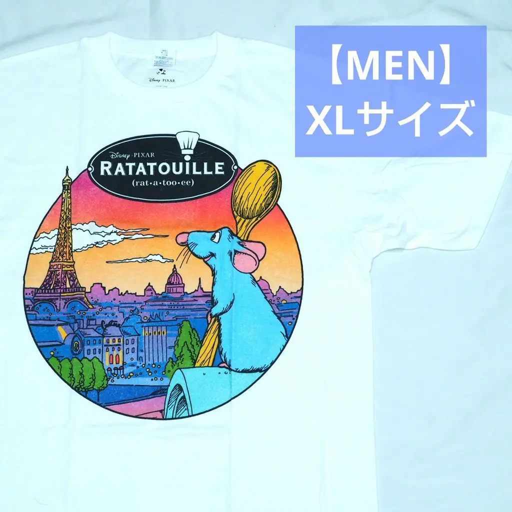人気☆ディズニー レミーのおいしいレストラン ビッグプリント Tシャツ L Disney PIXAR ディズニー ピクサー RATATOUILLE レミーの