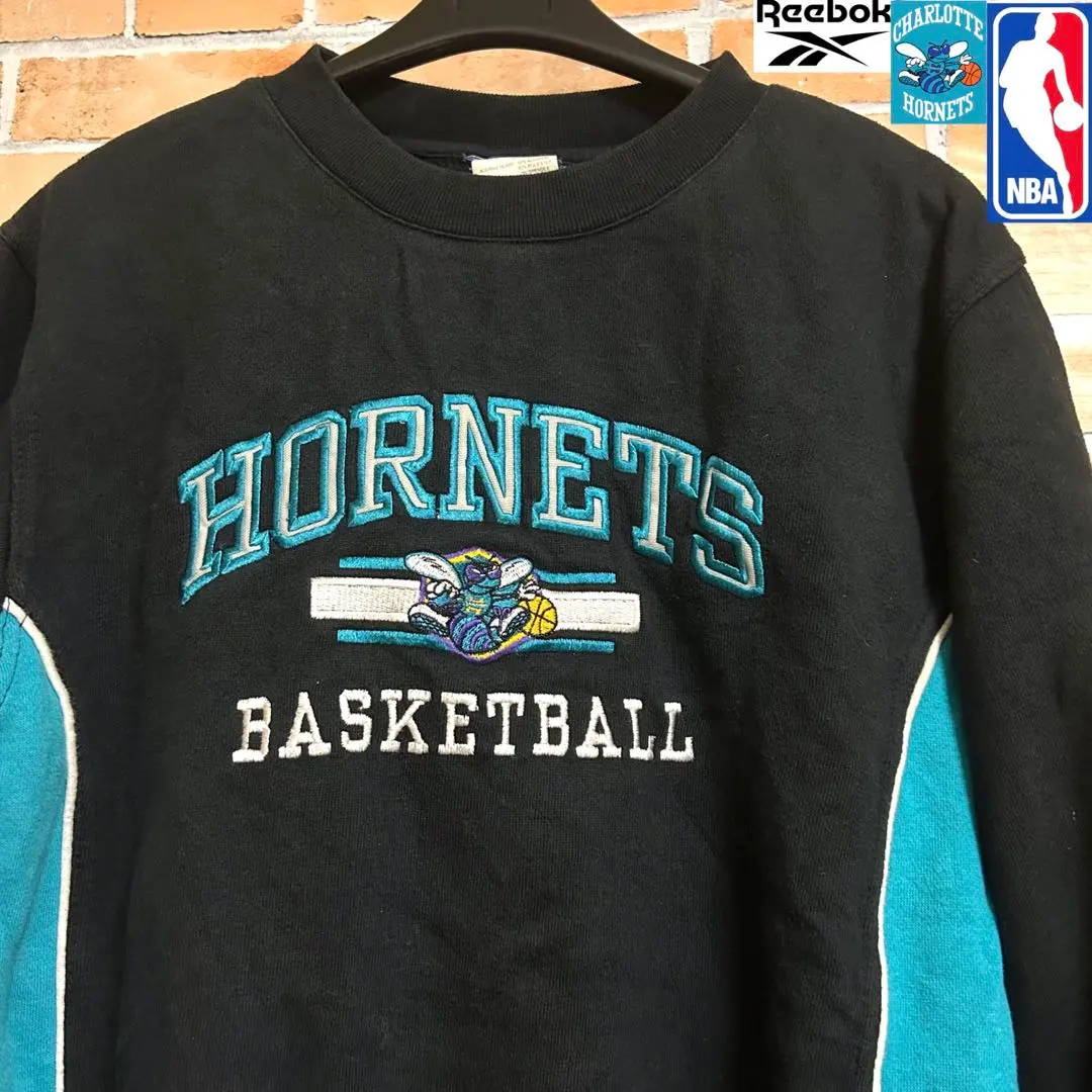 90s‘　シャーロットホーネッツトレーナー 古着 90s USA製 NBA Charlotte Hornets ホーネッツ スウェット
