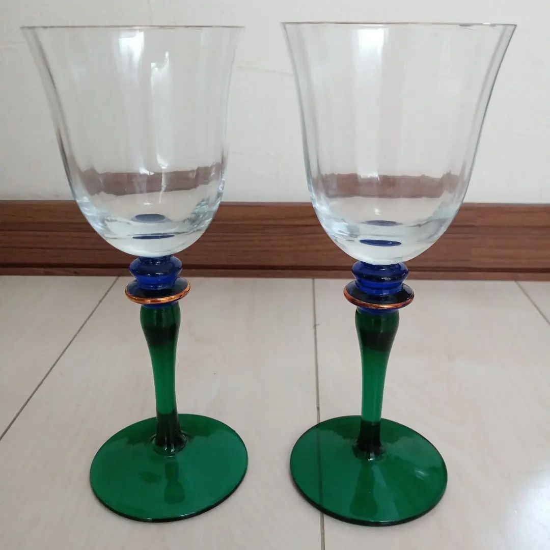 Thumbnail of Pair of wine glasses