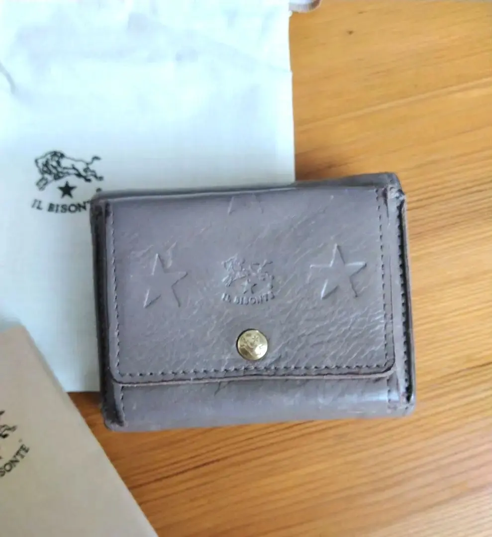 イルビゾンテ 長財布 星 スター 型押し レザー 希少 IL BISONTE イルビゾンテ JAPAN EXCUSIVE MODEL 星型押し長財布