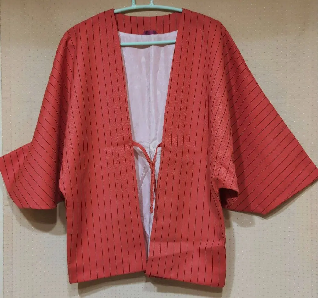 昌美 羽織★直條紋 朱紅色★未使用 的縮圖