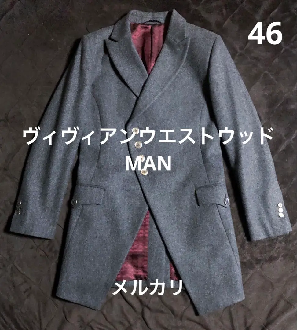 未使用級✨ヴィヴィアンウエストウッドマン　チェスターコート　アシンメトリー　50 2025年最新】Vivienne Westwood MAN メンズ チェスターコートの