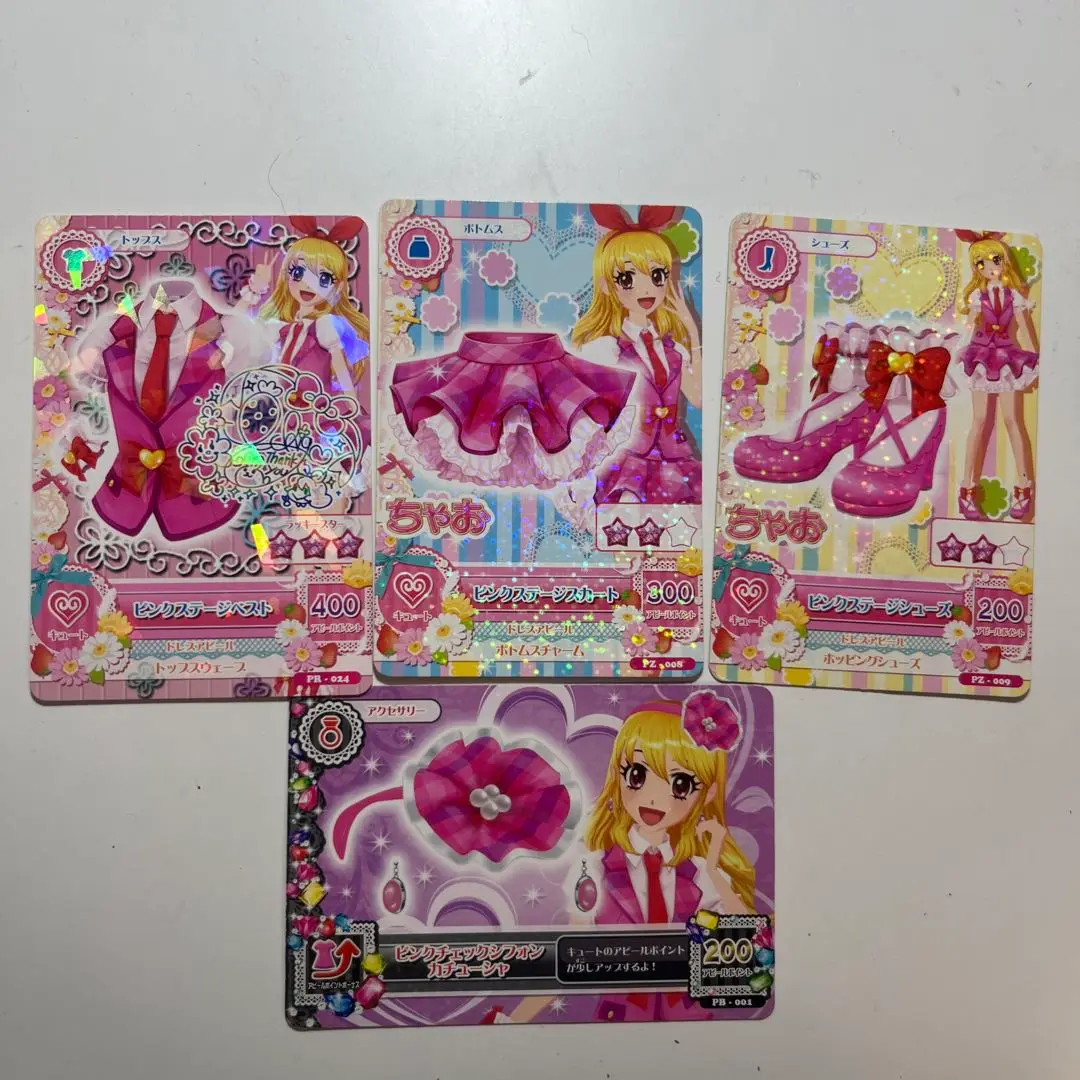 レア アイカツ ピンクチェックシフォンカチューシャ 星宮 いちご 初期 ガチャ レア アイカツ ピンクチェックシフォンカチューシャ 星宮 いちご