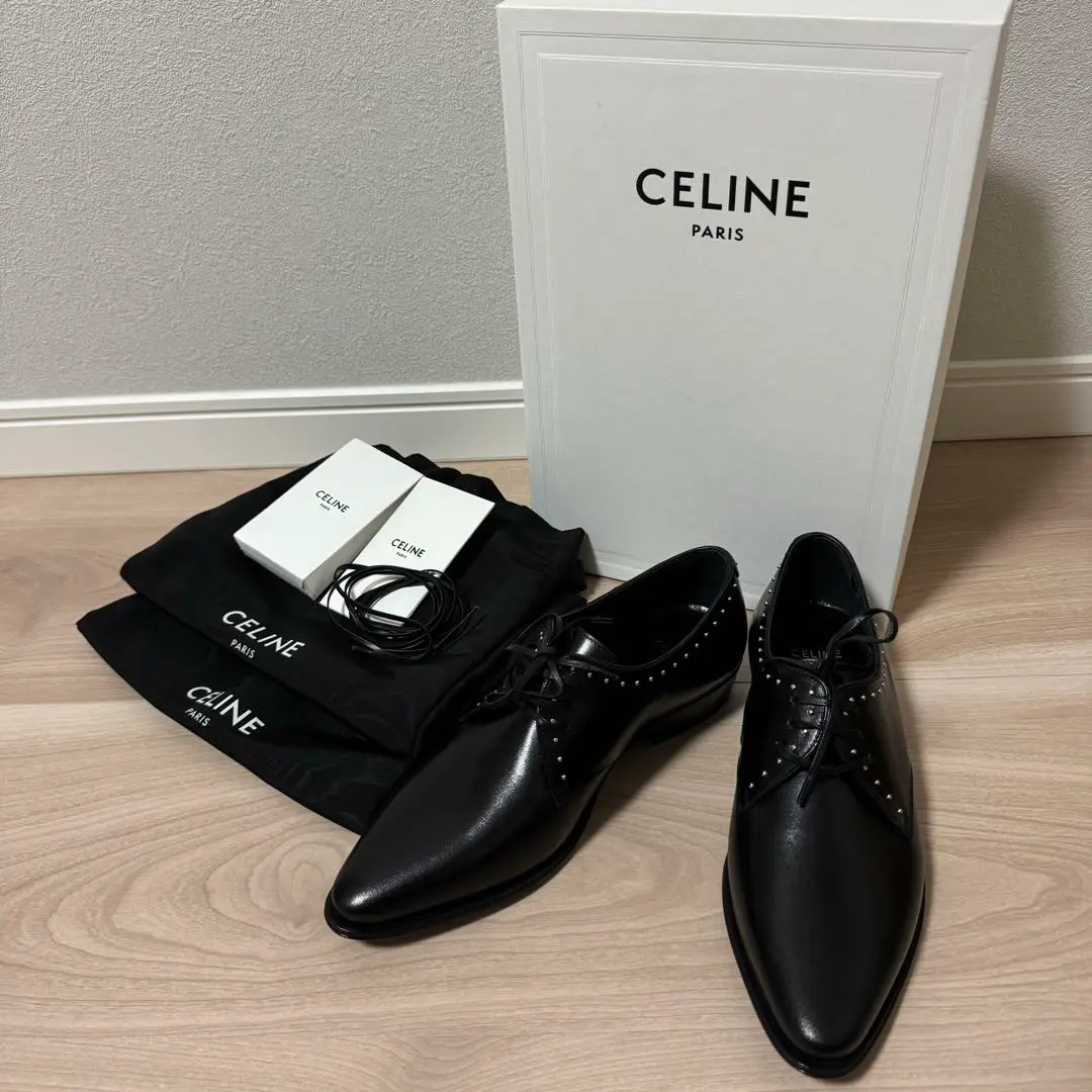 希少カラー 未使用 CELINE セリーヌ マーガレット ローファー 35 深緑 希少カラー 未使用 CELINE セリーヌ マーガレット ローファー 35