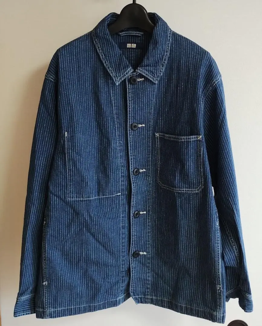 Thumbnail of USED Uniqlo Denim Work Jacket L Blue Wabash