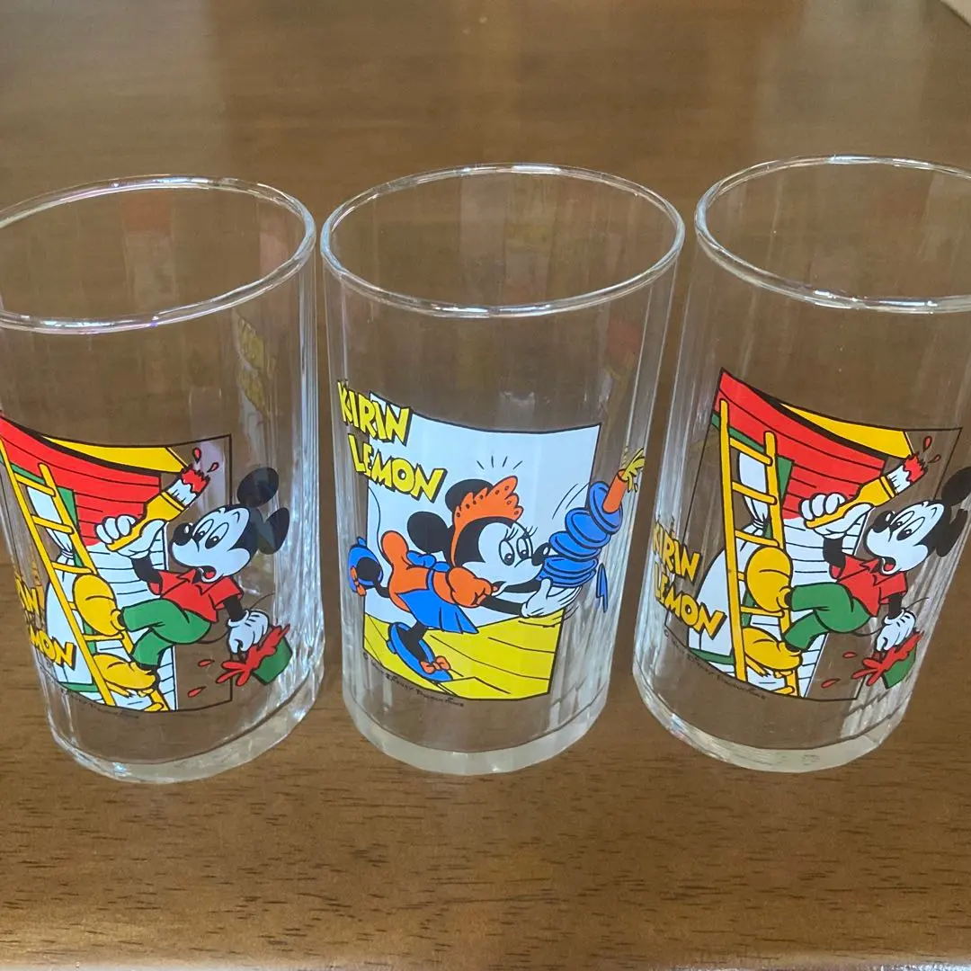Thumbnail of Disney Ot-Otto Glass Set of 3 Retro Cups Kirin Lemon
