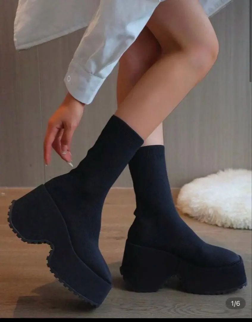 Thumbnail of Socks, boots, SHEIN, platform