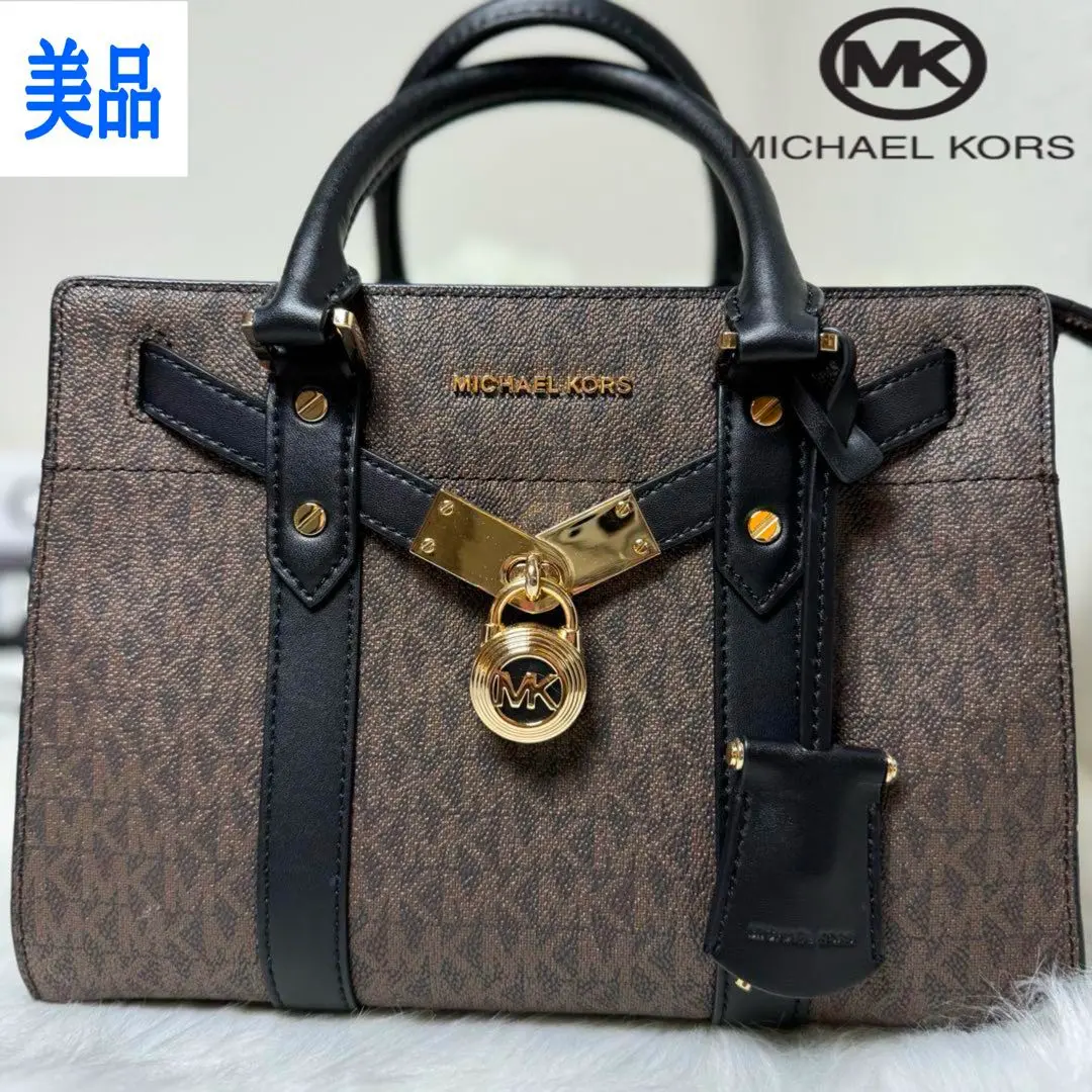 未使用✨マイケルコース ヌーボー ハミルトン 2way ハンド ショルダーバッグ 公式アウトレット】HAMILTON サッチェル スモール