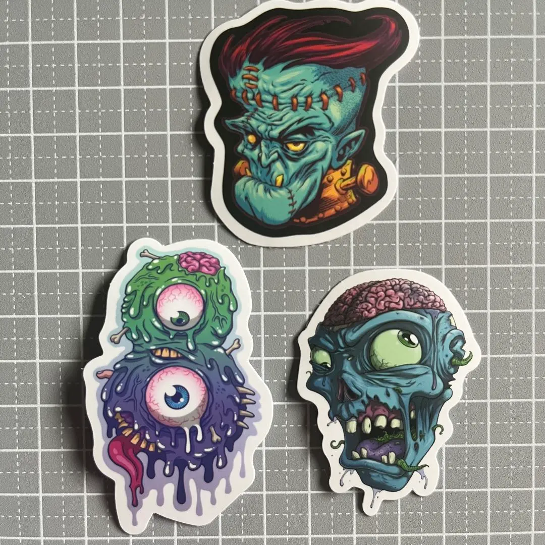 Thumbnail of Waterproof Sticker Set J12 Ghost Skull