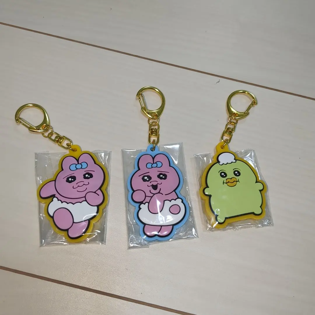 Thumbnail of Opantyu Usagi, Bowing Kappa, Rubber Strap Keychain, Set of 3