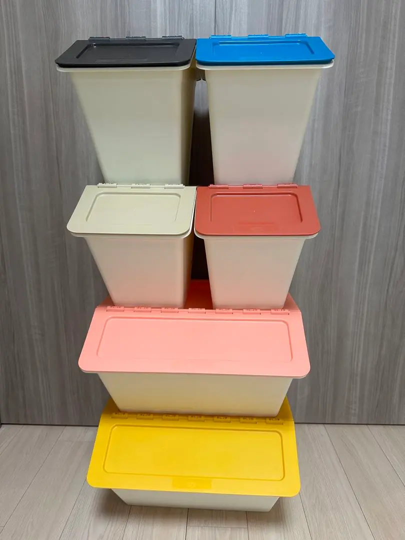 スタックストー　ペリカン4点セット フタが停まる収納ボックス「pelican」 - stacksto