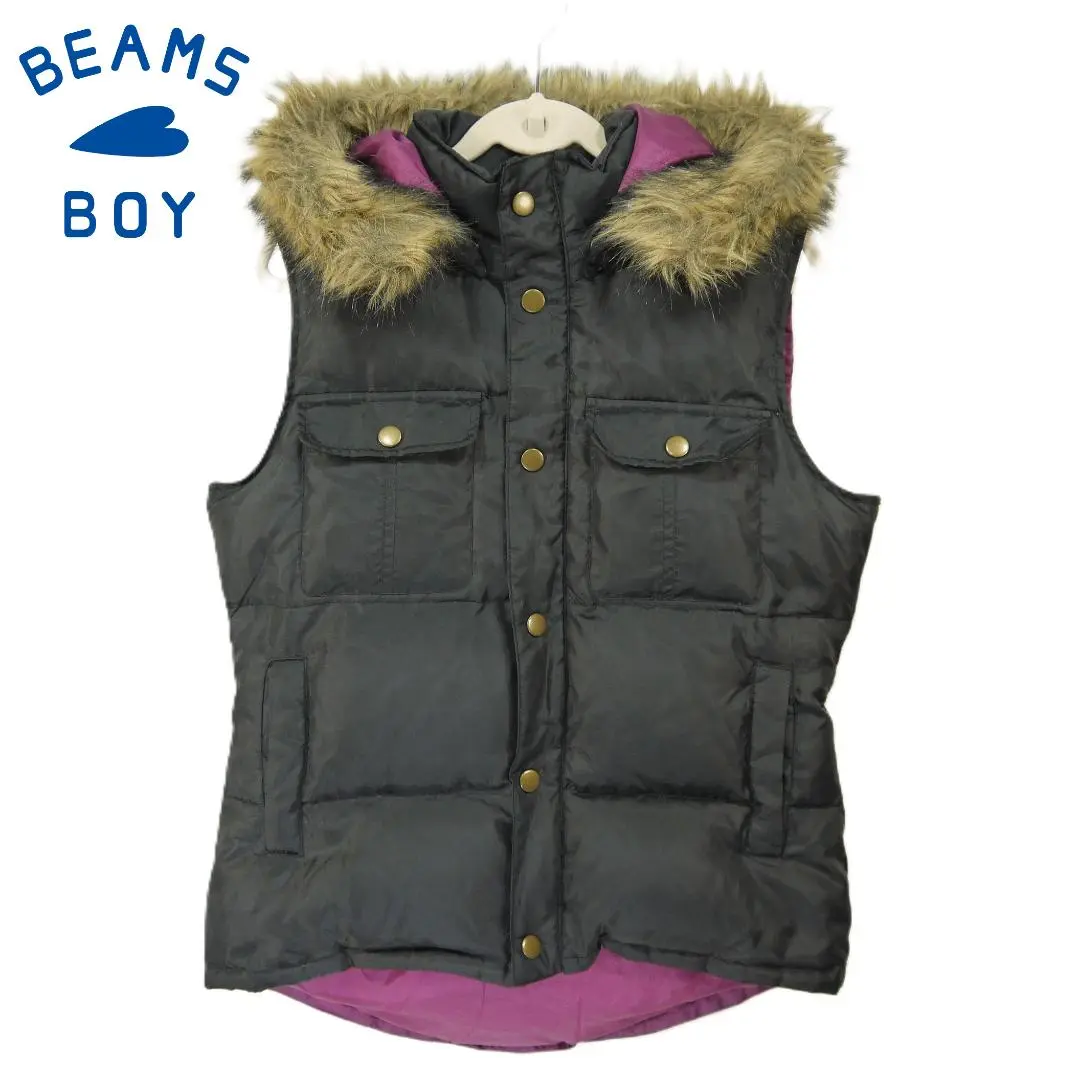 BEAMS BOY ビームスボーイ  キルティングベスト  カーキ BEAMS BOY ビームスボーイ キルティングベスト カーキ