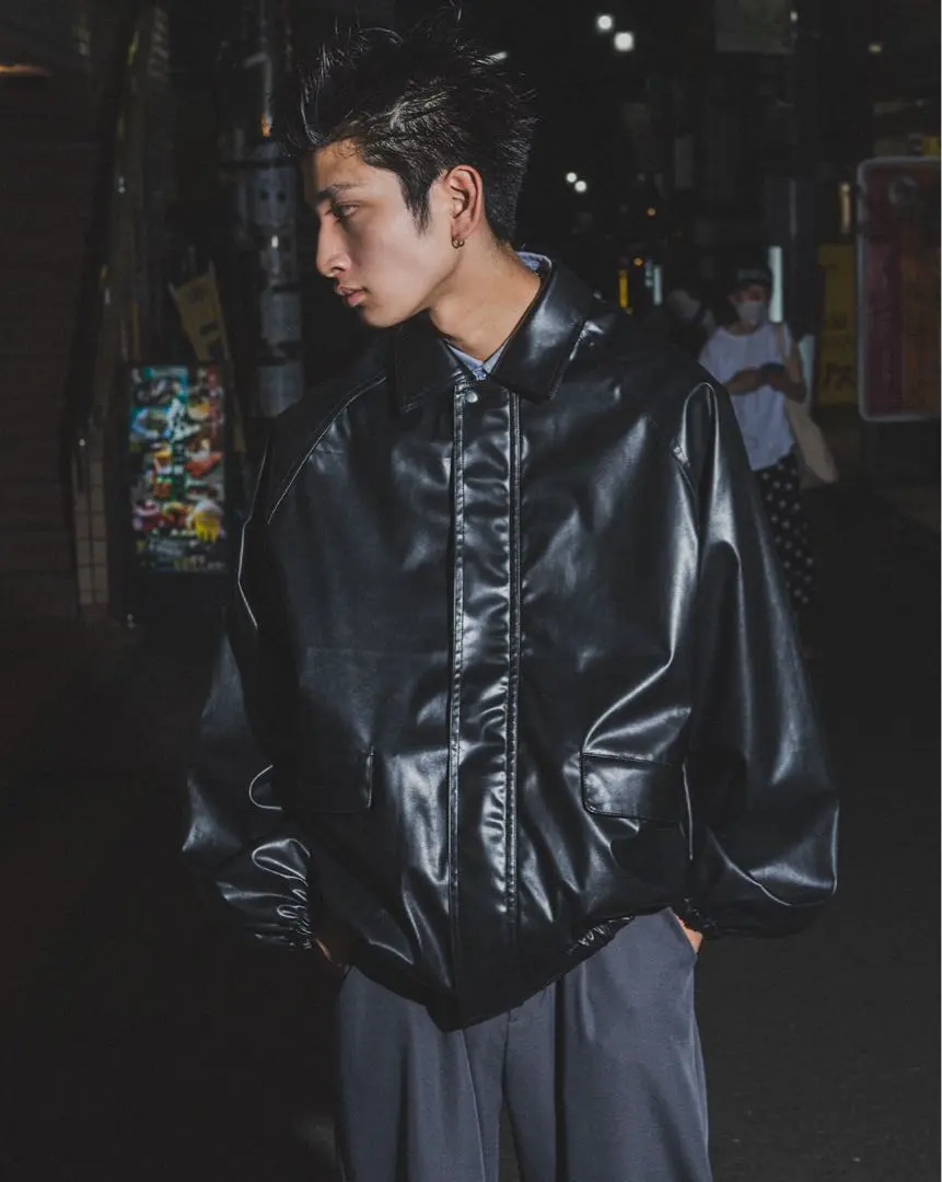 Thumbnail of [kutir] Big Silhouette Faux Leather Jacket