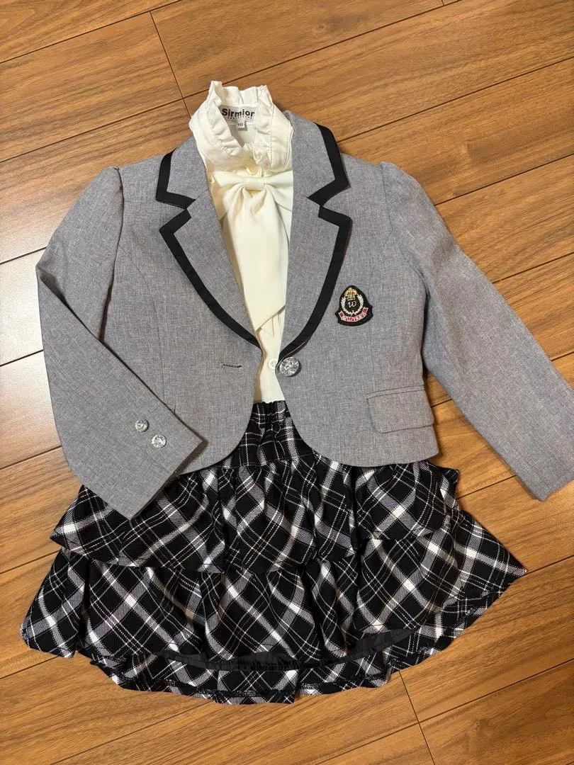 Thumbnail of Formal kids clothing set (blazer, blouse, skirt)