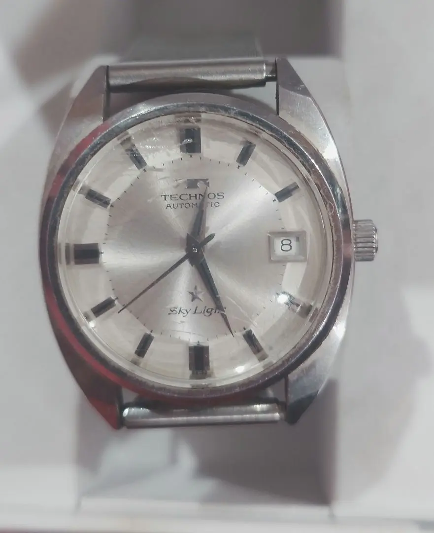 デッドストック品 70s テクノス スカイライト用 SS ステンレス 純正バンド デッドストック品 70s テクノス スカイライト用 ゴールド 金張り