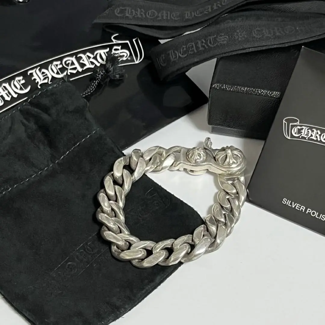 *麗羅*　原本有 クロムハーツ クラシックリンククリップ ブレスレット CHROME HEARTS クロムハーツ（原本有） ファンシーリンク