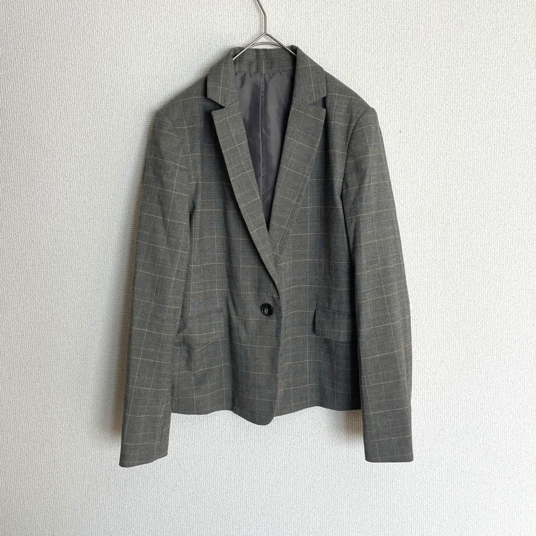 Thumbnail of GU Glen Check Tailored Jacket, Size M, Gray系 (Gray-ish)