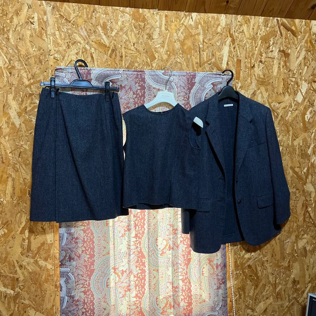 Thumbnail of Superb Condition, Unused HERMES Dark Gray Herringbone Suit