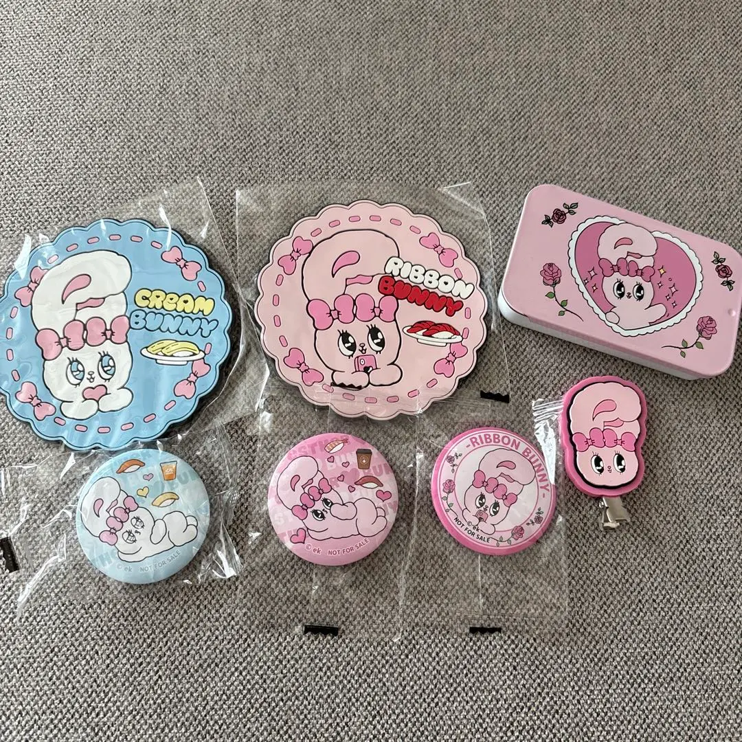 Thumbnail of Esther Bunny Slide Can Case, Hair Clip, Rubber Coaster, Can Badge