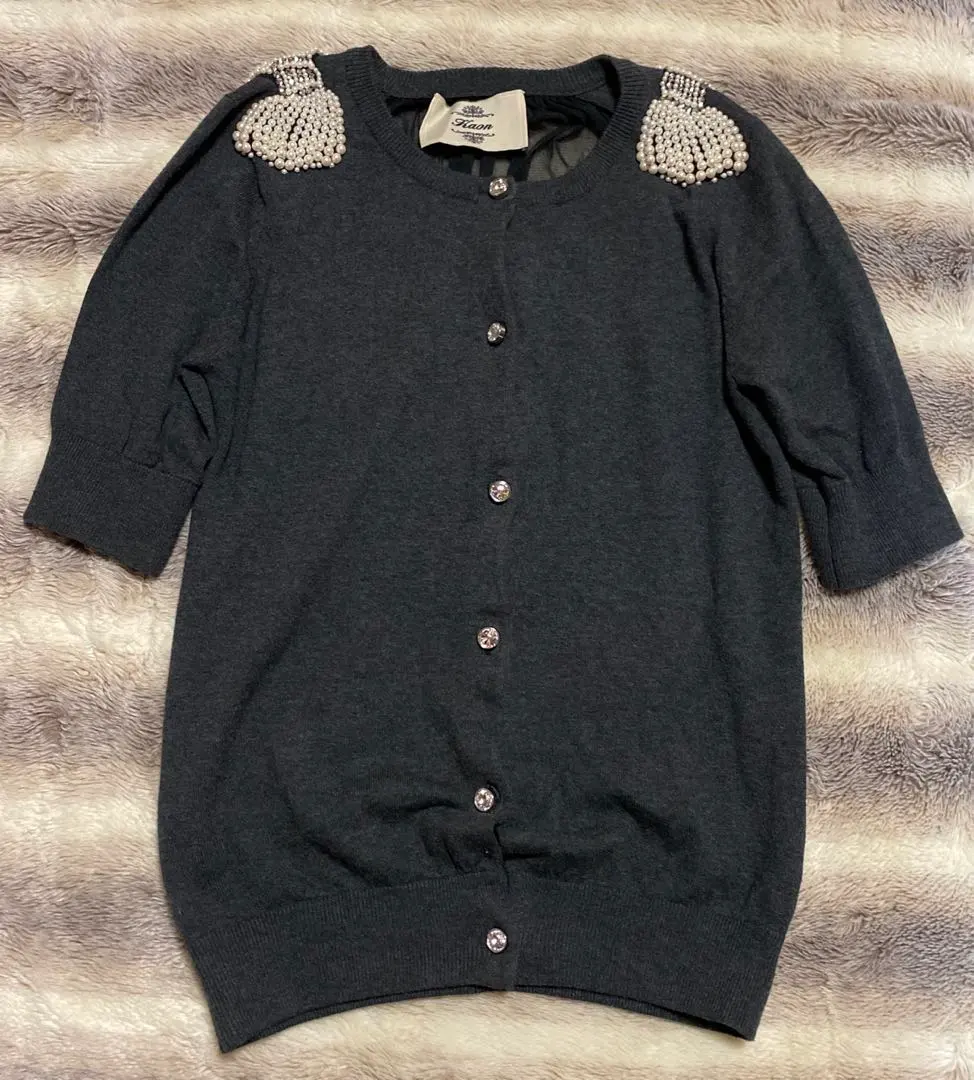 Thumbnail of Kaon Pearl Bijou Cardigan Power Net Black