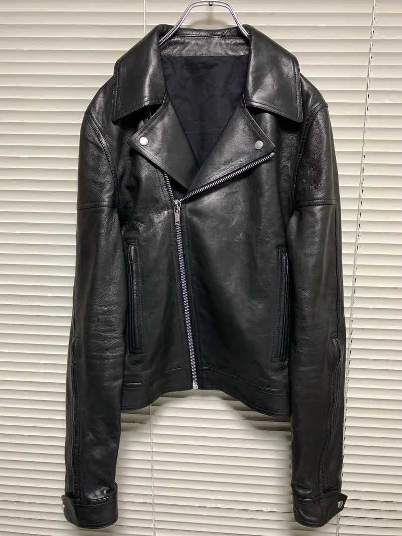 最終値下げ‼️希少　rickowens リックオウエンス　レザー　変形ライダース Rick Owens レザーライダース