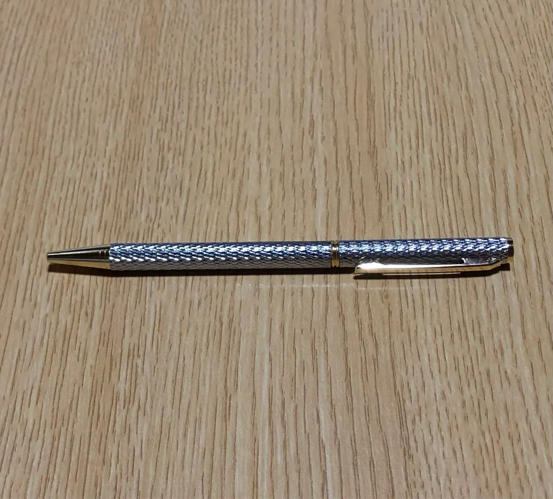 白金 PLATINUM 旋轉式 原子筆 銀色 金色 稀有 的縮圖