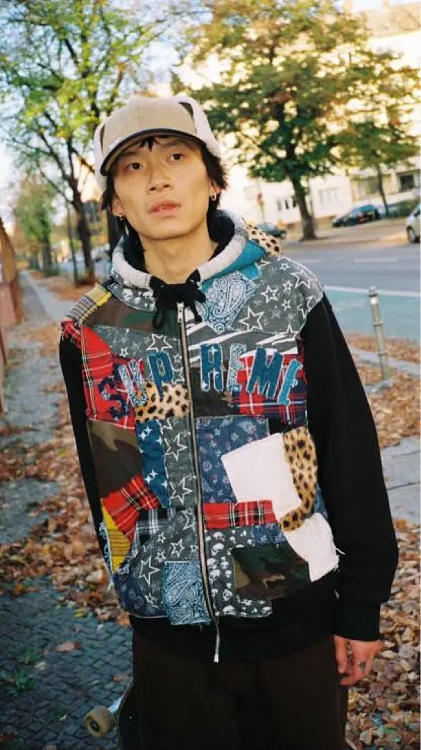【本物保証 /関税・送料無料】Supreme Patchwork Zip Up Patchwork Zip Up Hooded Sweatshirt | Supreme 25ss