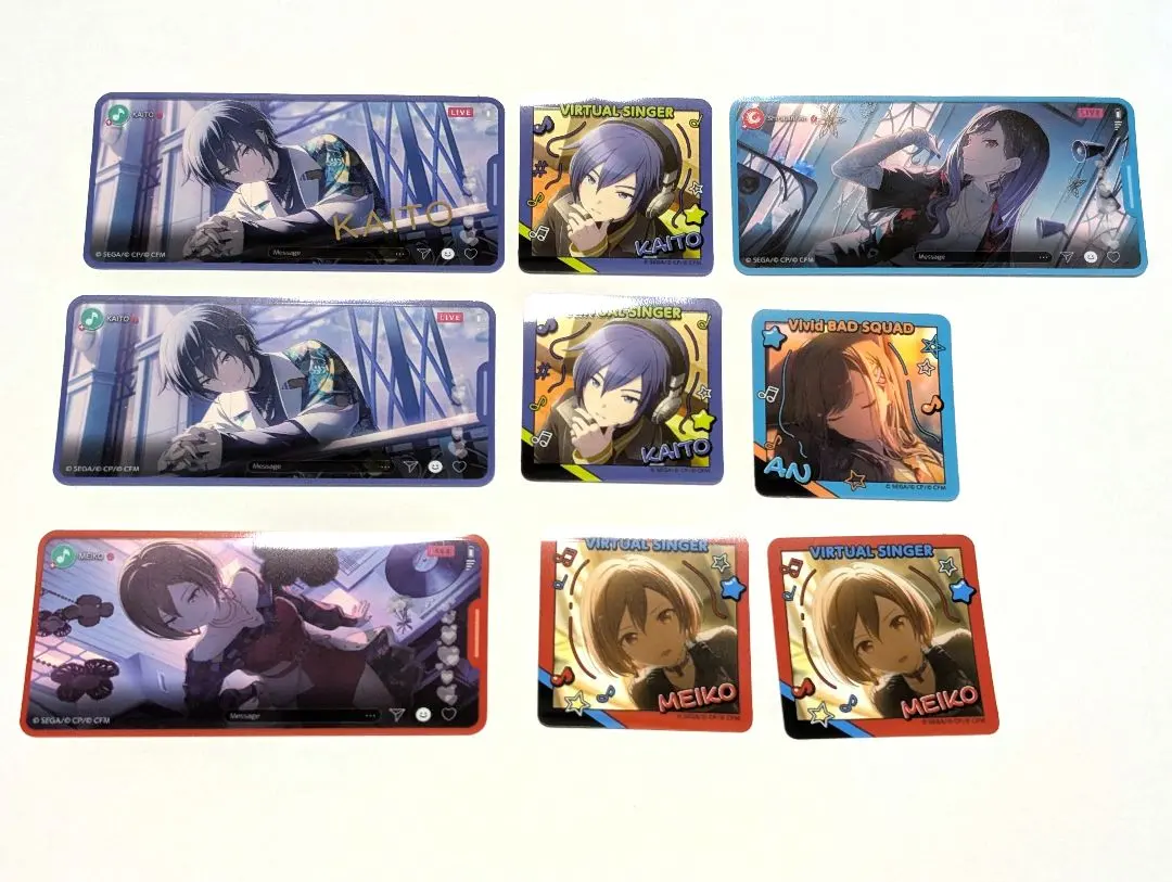 Thumbnail of An Shiraishi, KAITO, MEIKO foil-pressed sticker from Project SEKAI MEMOSTE 7A