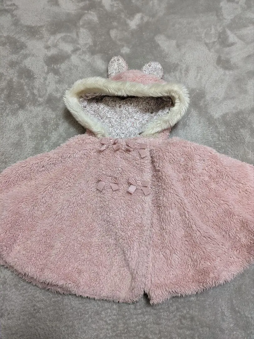 Thumbnail of 【KUMIKYOKU】 Poncho Cape Outerwear Rabbit Ears Reversible