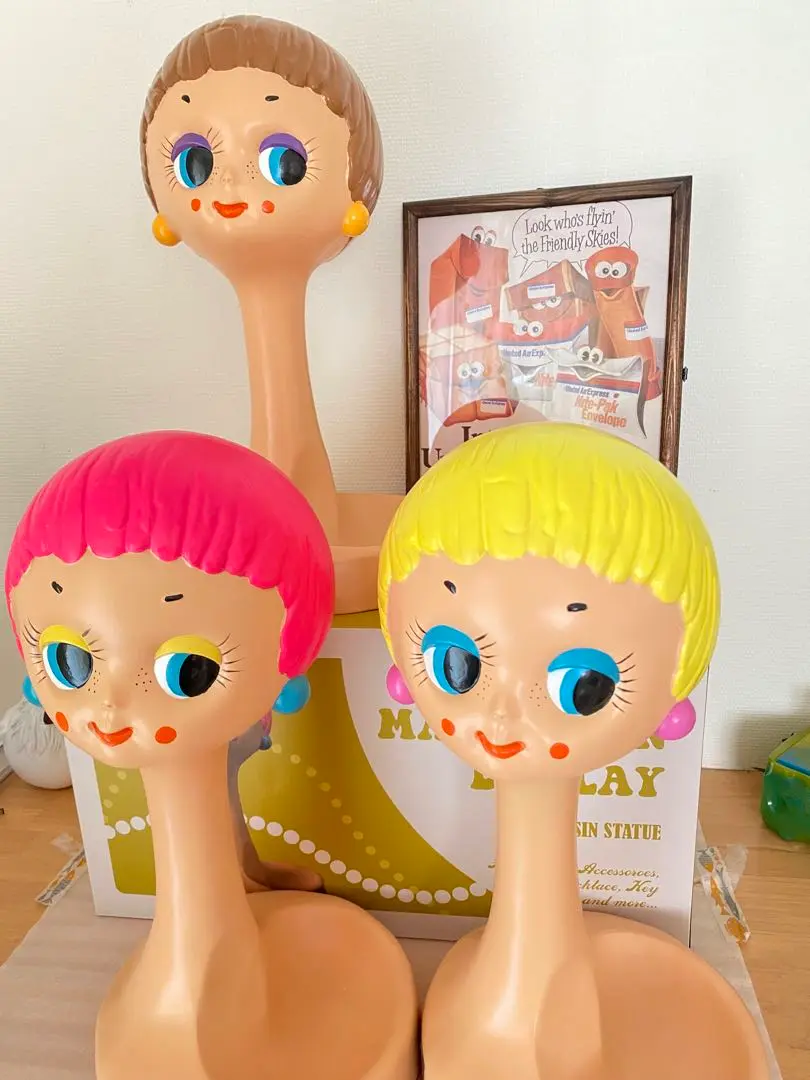 激レア✩HUARD社ヴィンテージマネキンヘッド❅ツイッギー 激レア✩HUARD社ヴィンテージマネキンヘッド❅ツイッギー（入手