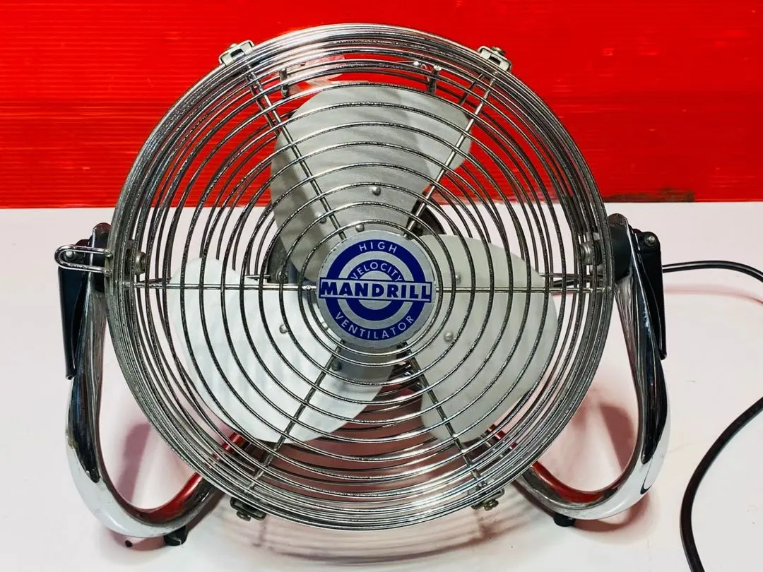 【レトロ 希少品】MANDRILL サーキュレーター　スチール製　換気 レトロ 希少品】MANDRILL サーキュレーター スチール製 換気