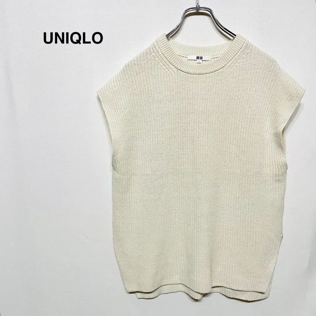 Thumbnail of Uniqlo Sleeveless Knit Sweater with Side Slits, Regular Length, Knit