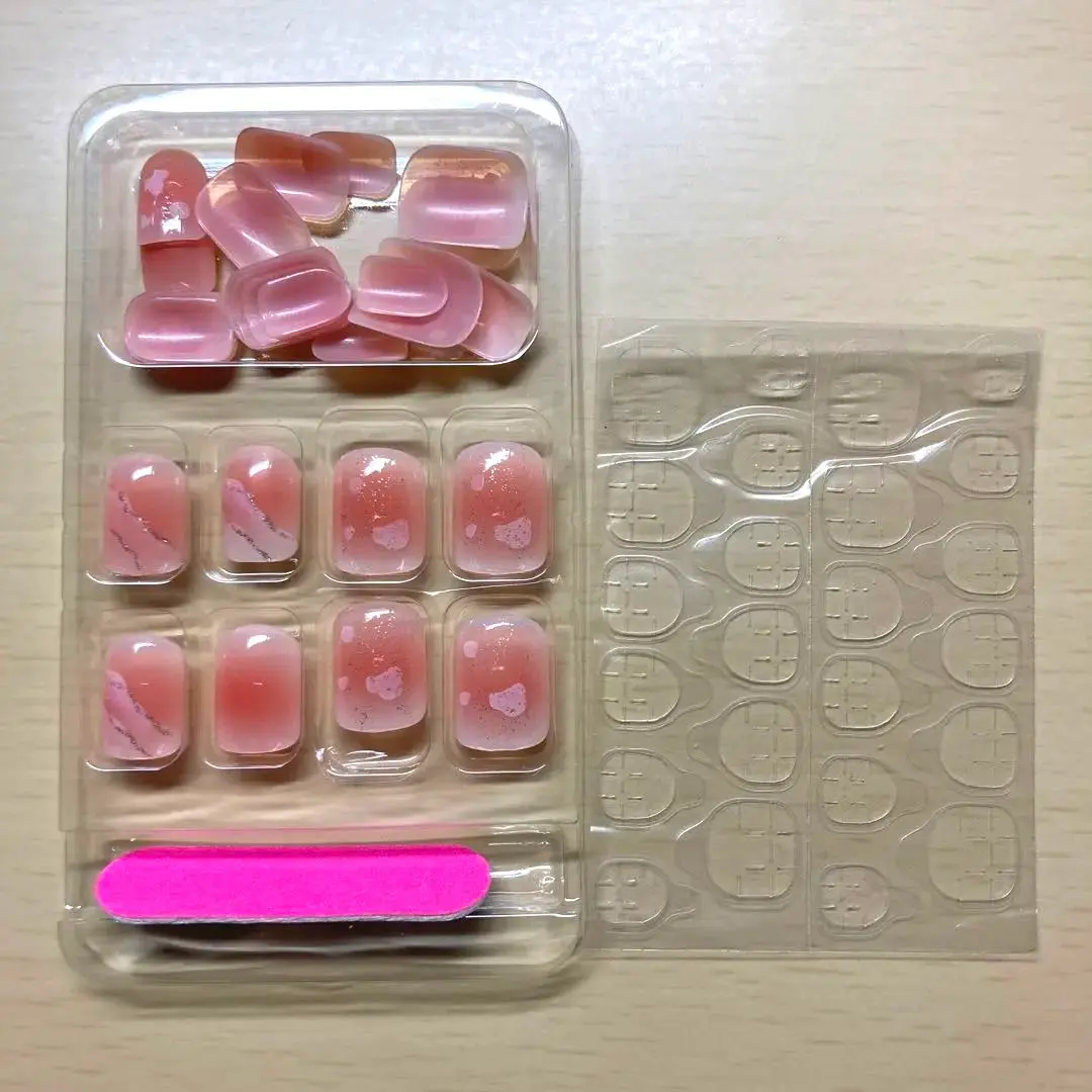 Thumbnail of Nail tips with stickers, 24 pieces