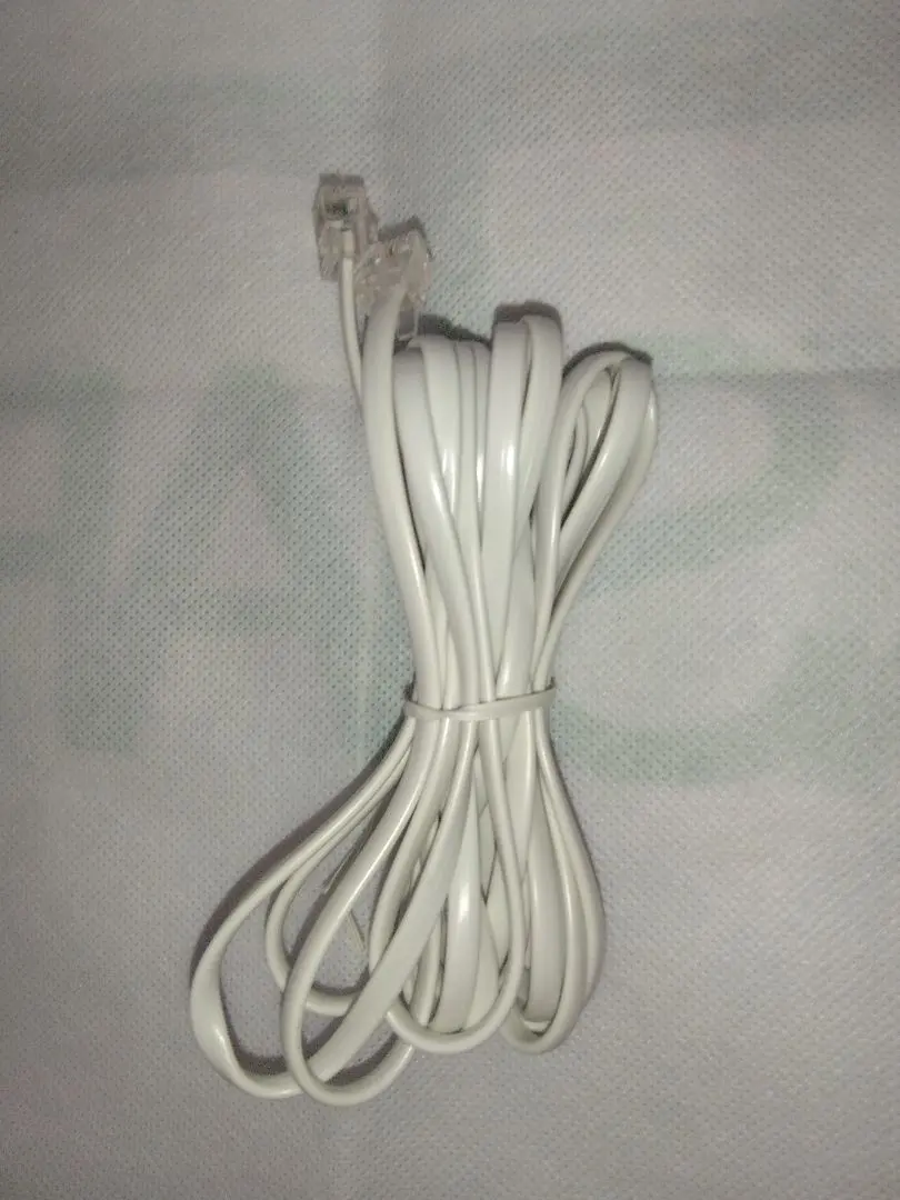 Thumbnail of White RJ11 modular cable 3m