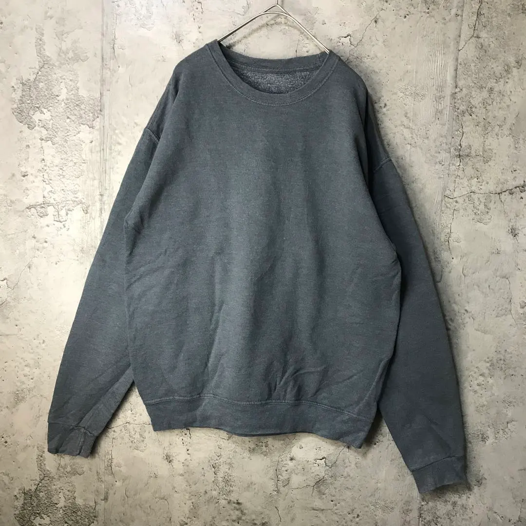 Thumbnail of B457 Vintage Sweatshirt Charcoal Solid Color 90s Y2K