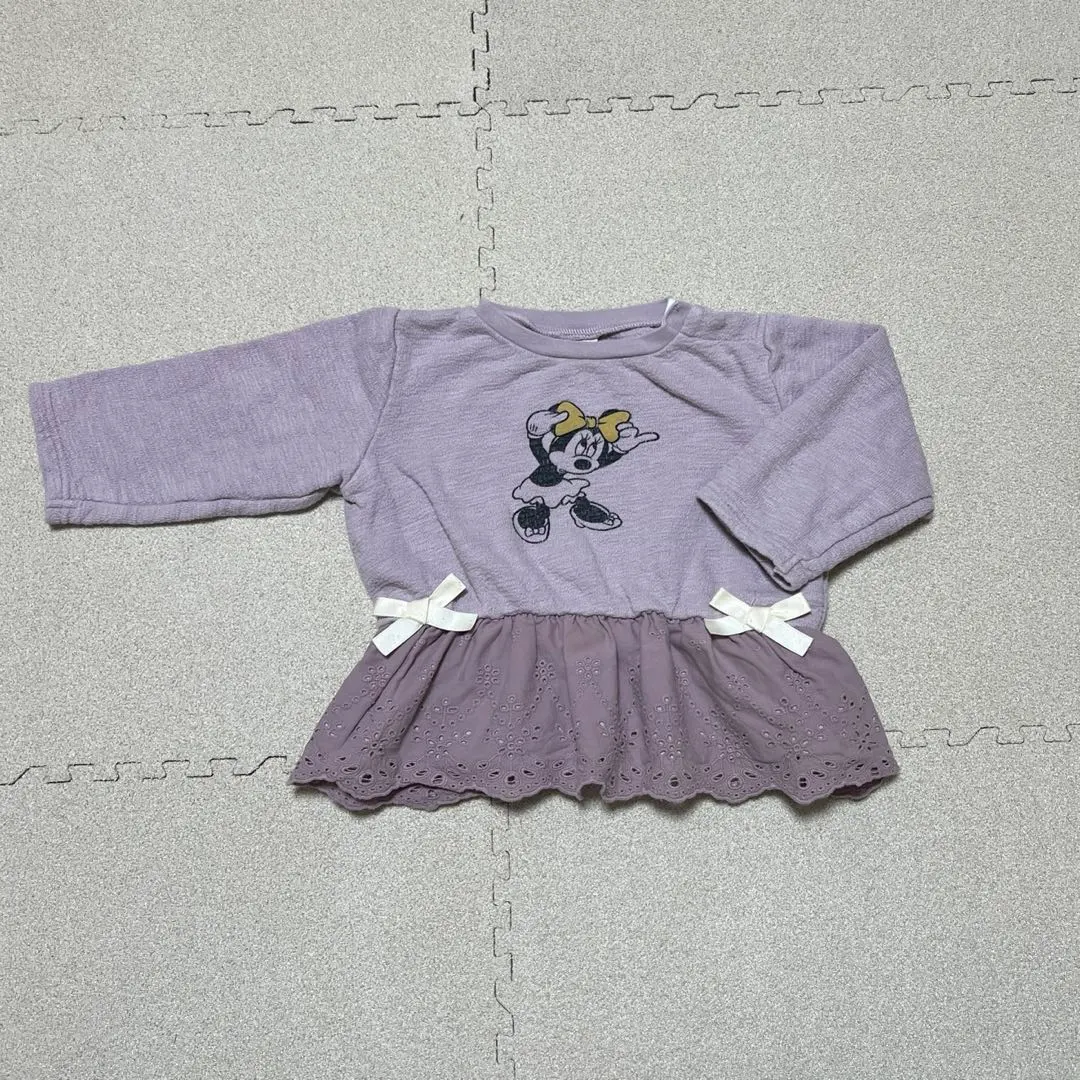 Thumbnail of petit main Minnie Mouse long-sleeved cut-and-sew shirt 90cm